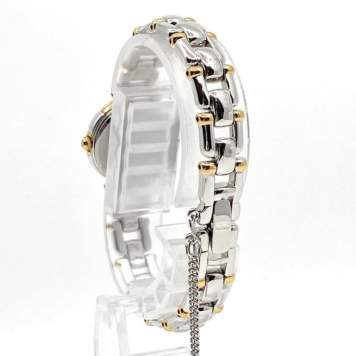 SEIKO TISSE 腕時計 コマ付き ラウンド バーインデックス 2針 クォーツ quartz コンビ ゴールド シルバー 金銀 セイコー ティセ Y419_画像5