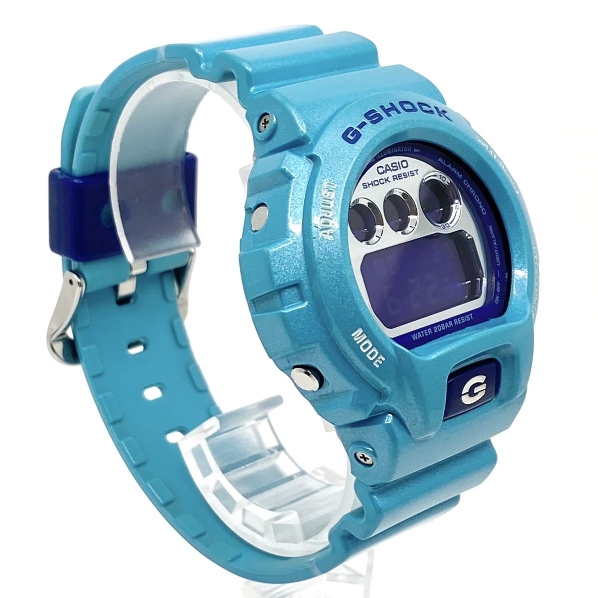 美品 CASIO G-SHOCK 腕時計 DW-6900CB クレイジーカラーズ ブルー 青 水色 カシオ Gショック Y452_画像3