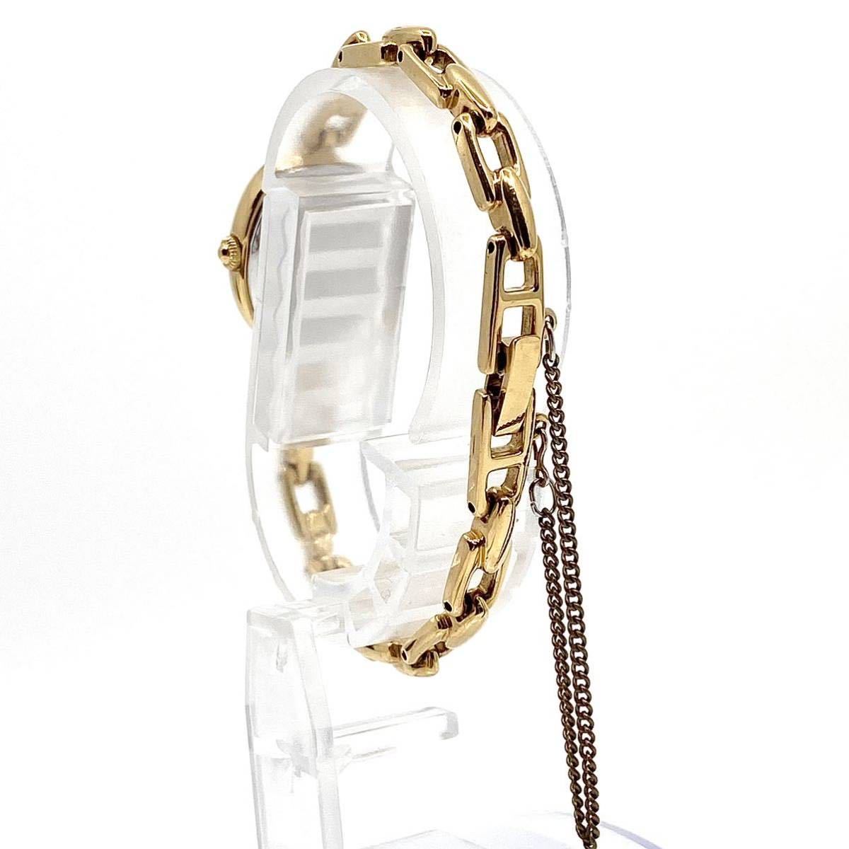 SEIKO TISSE 腕時計 ブレスウォッチ オーバル バーインデックス クォーツ quartz 2針 ゴールド 金 セイコー ティセ Y310の画像5