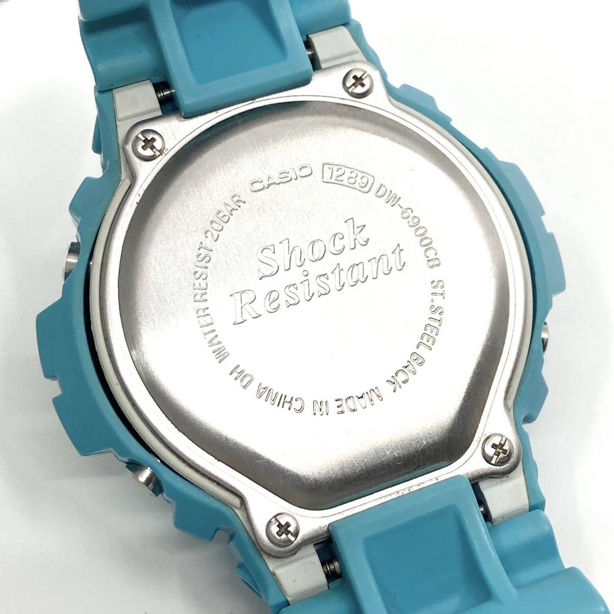 美品 CASIO G-SHOCK 腕時計 DW-6900CB クレイジーカラーズ ブルー 青 水色 カシオ Gショック Y452_画像6