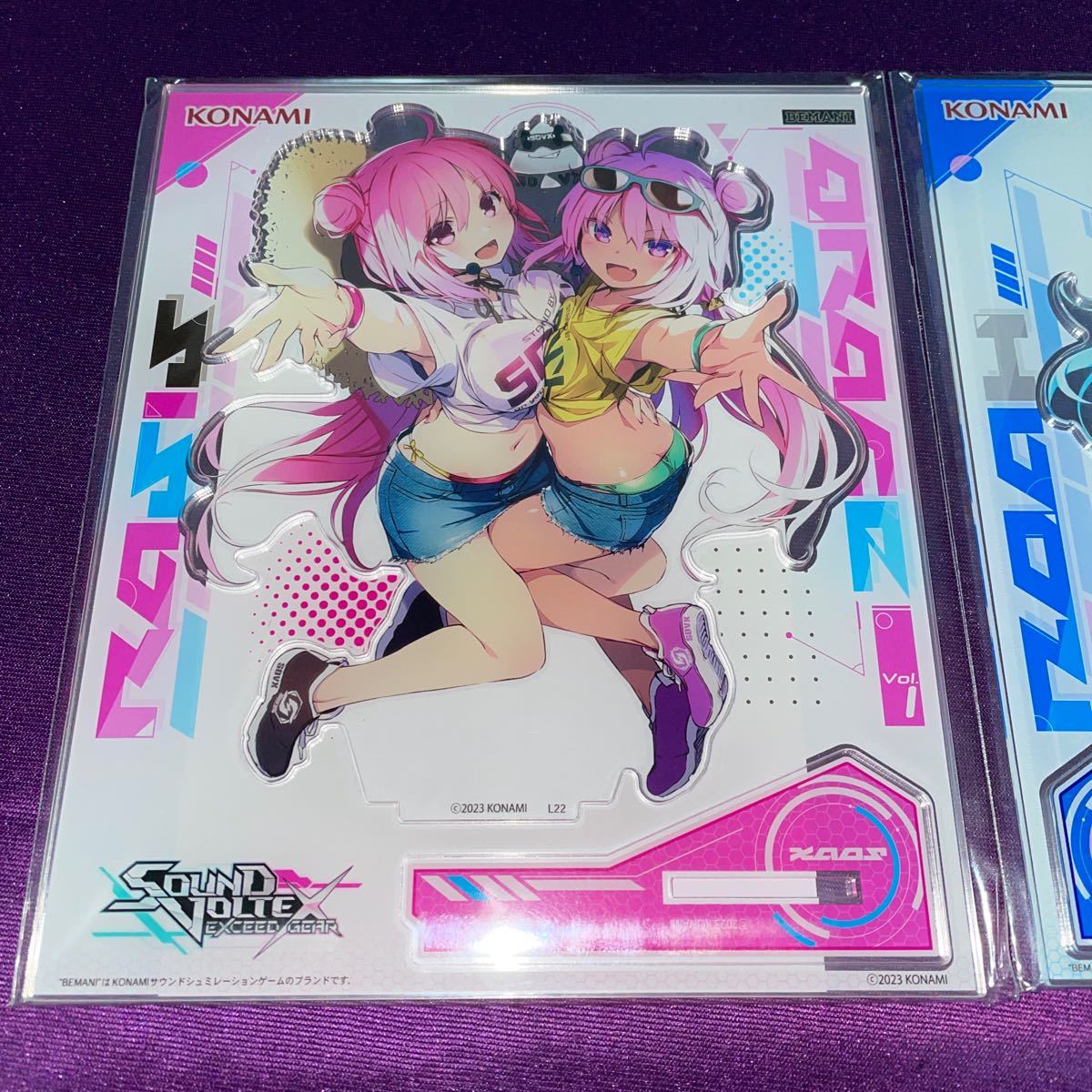 [ free shipping ]SOUND VOLTEX acrylic fiber stand collection ( Ray sis& Grace )&(nia& Noah )/2 kind set / unopened goods /borute/konakre/kona pra 