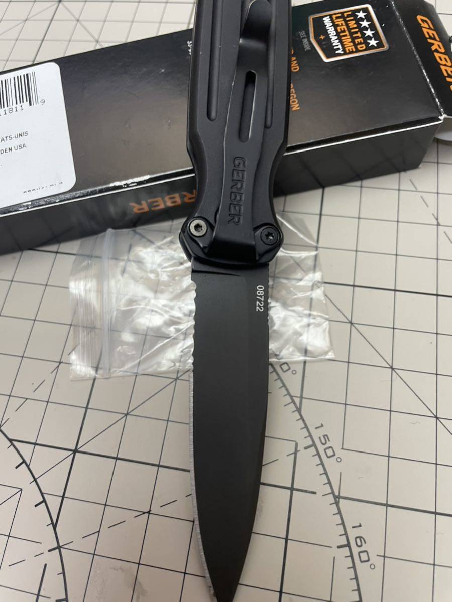 「廃番」Gerber Mini Covert Automatic Knife Black (2.8 Black Serr) 30-000244 (合法化済み)_画像5