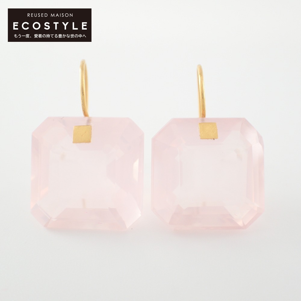 安価 Marie-Helene de Taillac マリーエレーヌドゥタイヤック K22YG 43.15ct ローズクォーツ サマーイヤリング ピアス レディース その他