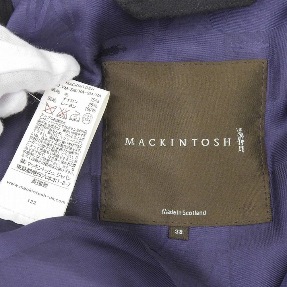 MACKINTOSH Macintosh шерсть × кашемир . тренчкот внешний мужской черный 38
