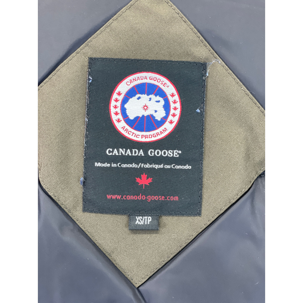 CANADA GOOSE カナダグース 4078JM カーキ グリフィン カムループスパーカ カーキ XS ジャケット ポリエステル メンズ 中古_画像5