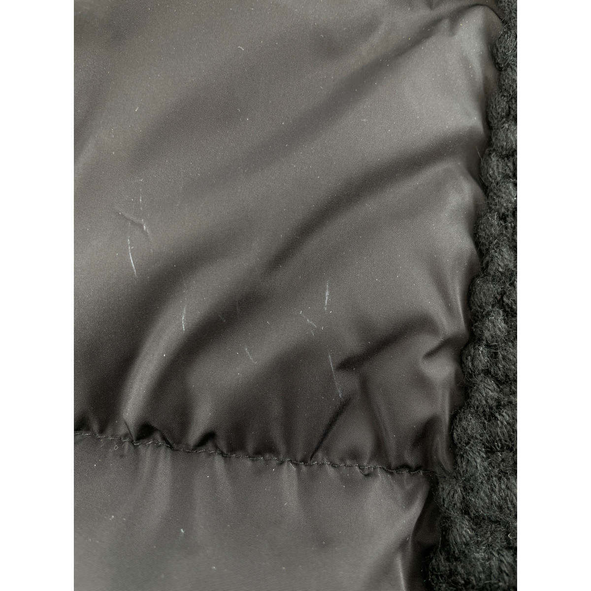 MIUMIU ミュウミュウ 国内正規 21年製 MS1866 部分ウール装飾 ダウン コート 38 ブラック レディース_画像8