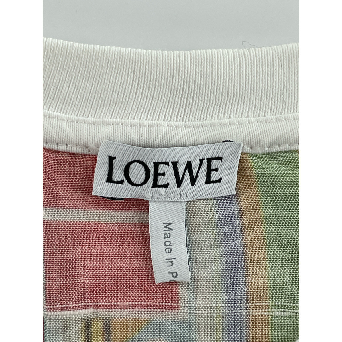 美品/国内正規 LOEWE ロエベ S359333XC8 バッグプリント 半袖Tシャツ/ トップス L ホワイト レディース_画像4