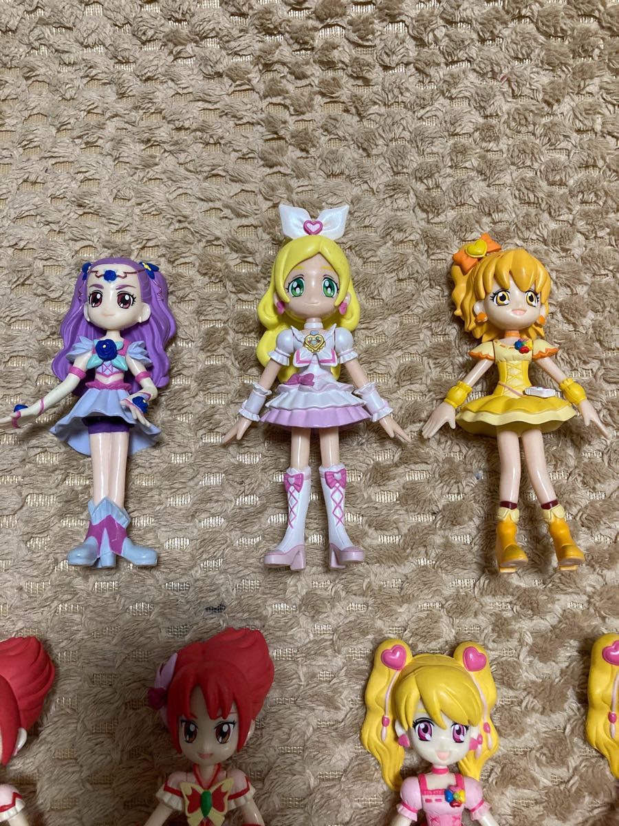 プリキュア フィギュア 人形 7体セット キュアリズム キュアピーチ ミルキィローズ キュアローズ キュアパイン 非売品 景品