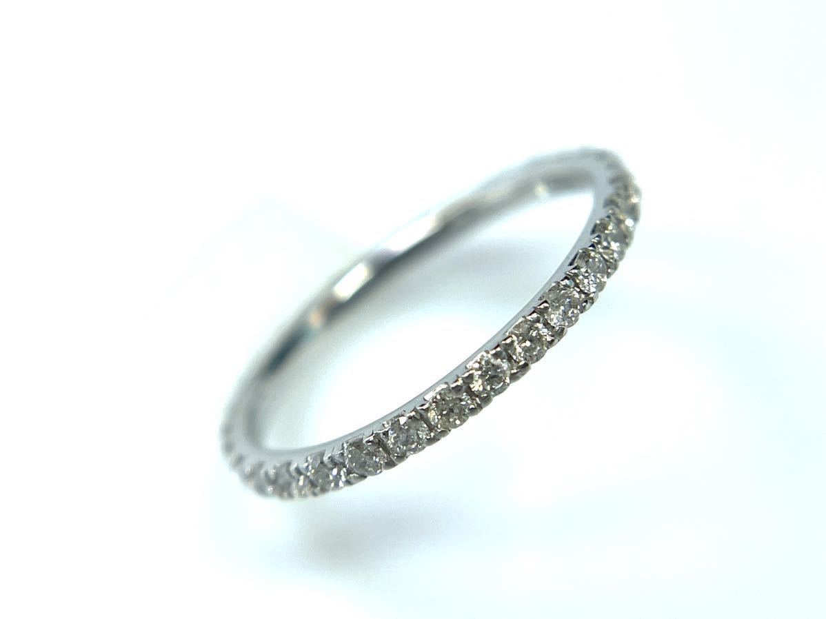 【値下げ】 庄MZ046 エタニティ プラチナ リング 指輪 Pt900 0.50ct 1.57g ダイヤモンドD プラチナ台