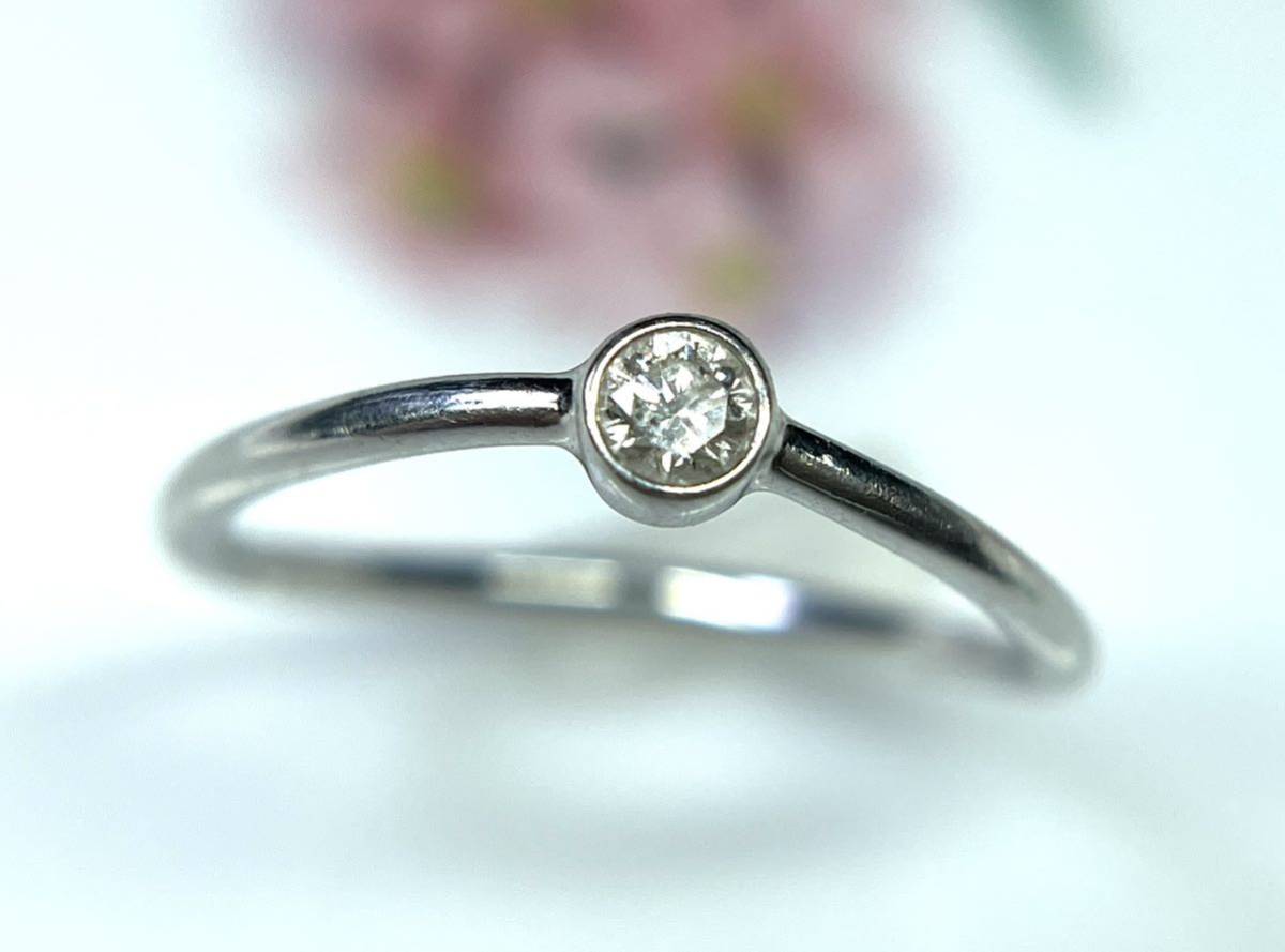 新作 庄MZ071 ティファニー TIFFANY&Co プラチナ Pt950 1.33g ダイヤモンド デザイン リング 指輪 プラチナ