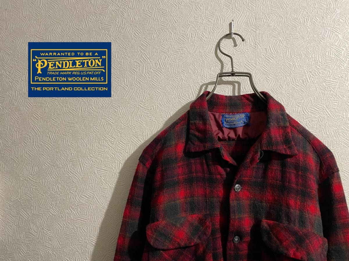 ◯ Vintage 50s PENLLETON シャドウ チェック ボード シャツ ◯ Vintage 50s PENLLETON シャドウ チェック ボード シャツ