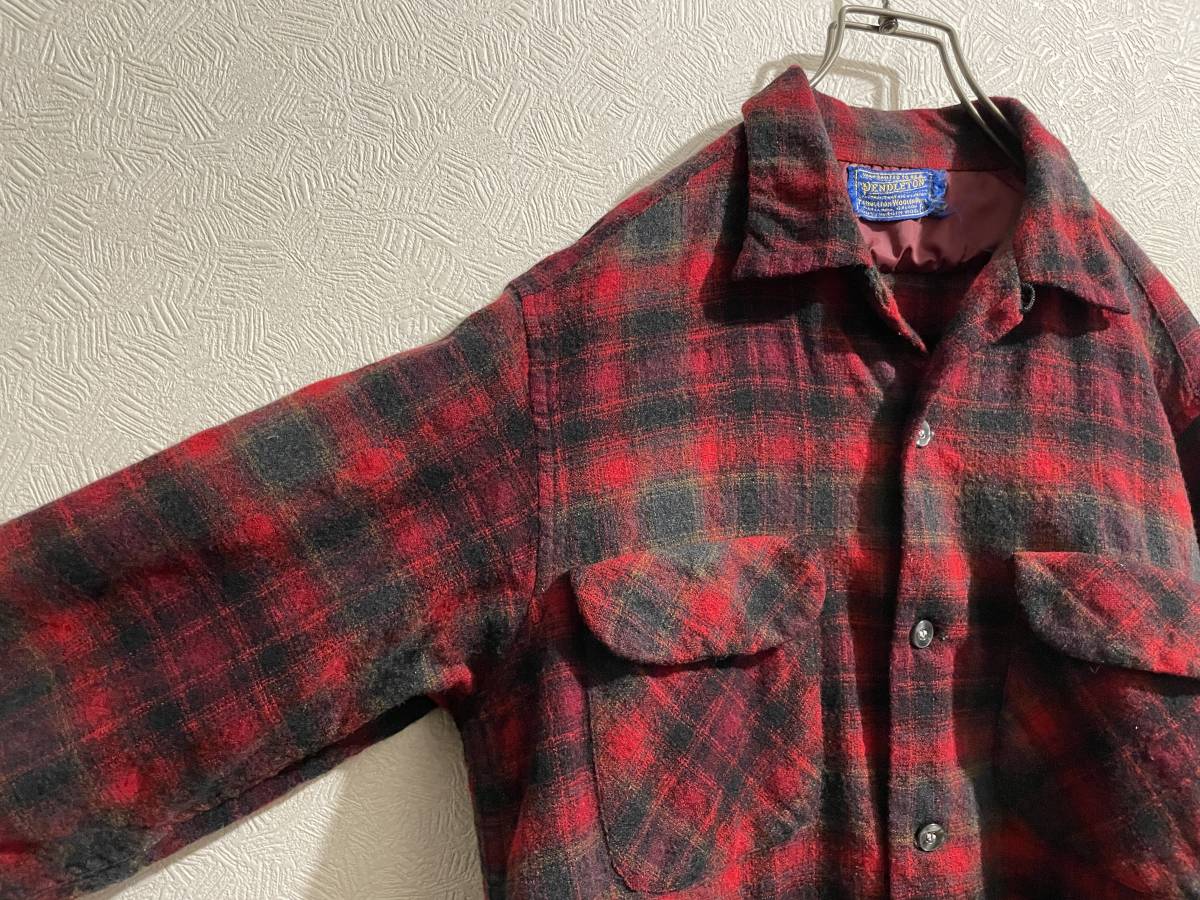 ◯ Vintage 50s PENLLETON シャドウ チェック ボード シャツ ◯ Vintage 50s PENLLETON シャドウ チェック ボード シャツ