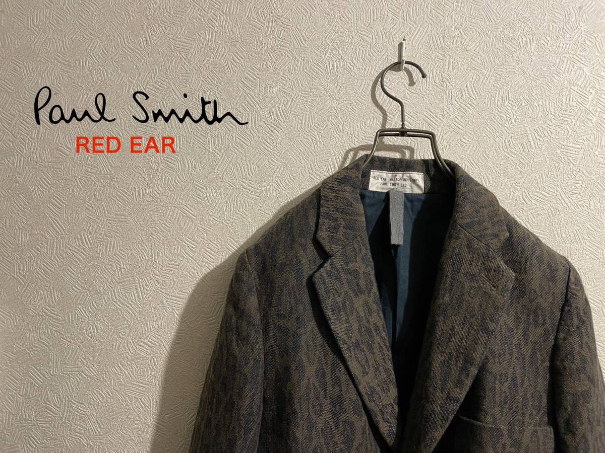 0 Paul Smith RED EAR рука выполненный в строгом стиле Leopard жакет / Paul Smith красный year леопардовый рисунок Brown чай S Mens #Sirchive