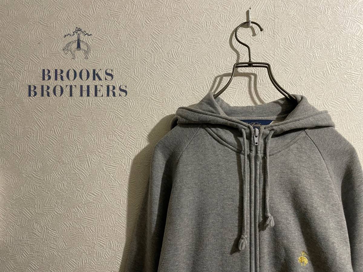 ◯ BROOKS BROTHERS ゴールデンフリース ロゴ スウェット パーカー / ブルックスブラザーズ ジップ フーディ グレー Mens Ladies #Sirchive