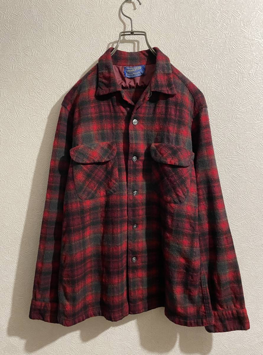 ◯ Vintage 50s PENLLETON シャドウ チェック ボード シャツ ◯ Vintage 50s PENLLETON シャドウ チェック ボード シャツ