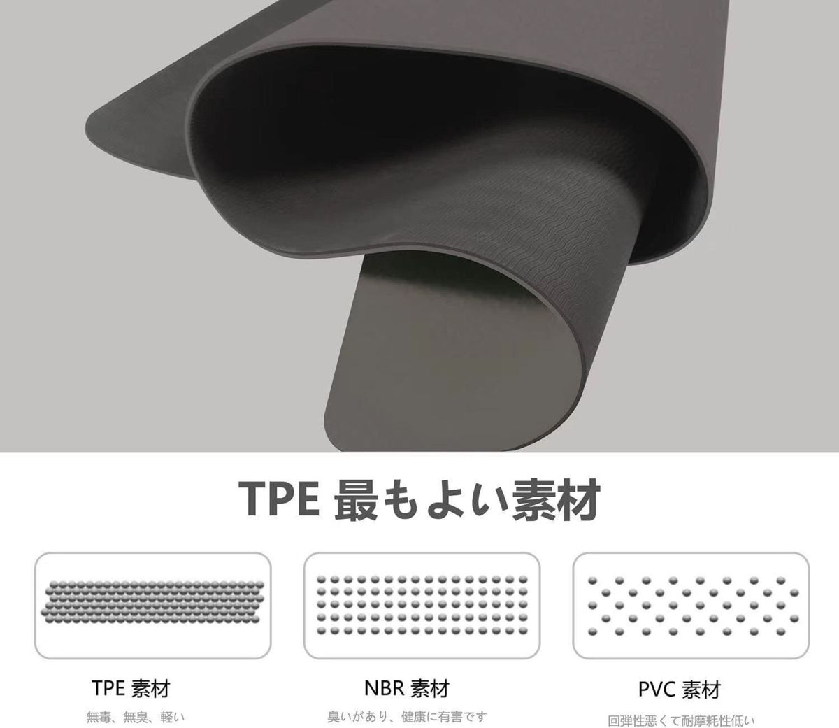 ヨガマット　6mm エクササイズマット TPEリング保護素材 トレーニングマット