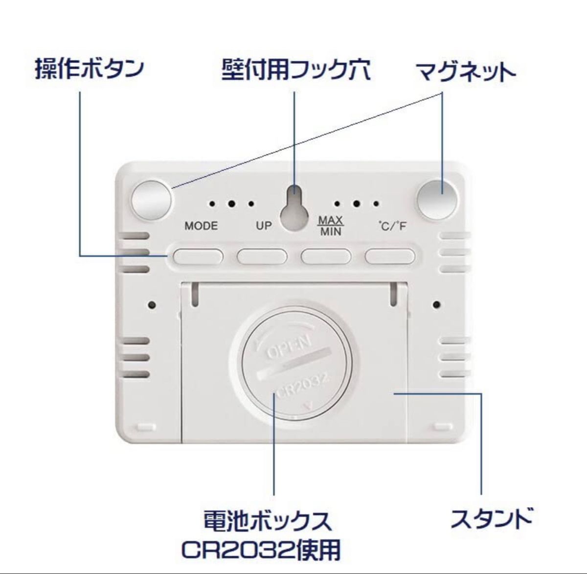 時計 デジタル温湿度計 デジタルタイマー アクアミニット 時計 大画面 液晶 磁気吸引 壁掛け 置き時計 卓上スタンド 時間表示