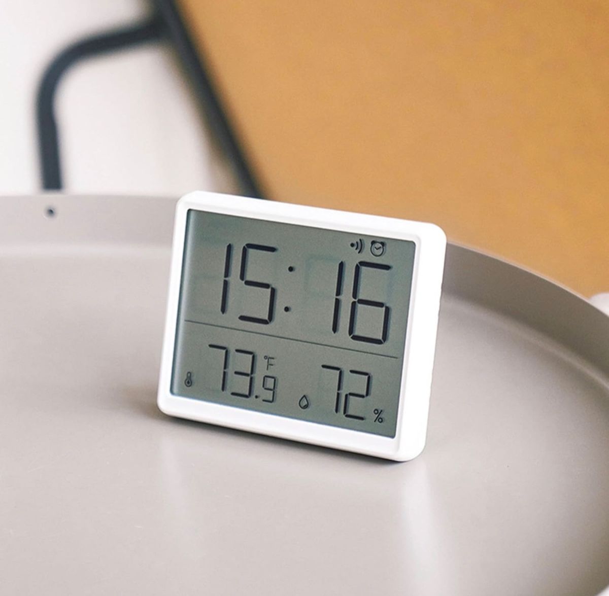時計 デジタル温湿度計 デジタルタイマー アクアミニット 時計 大画面 液晶 磁気吸引 壁掛け 置き時計 卓上スタンド 時間表示