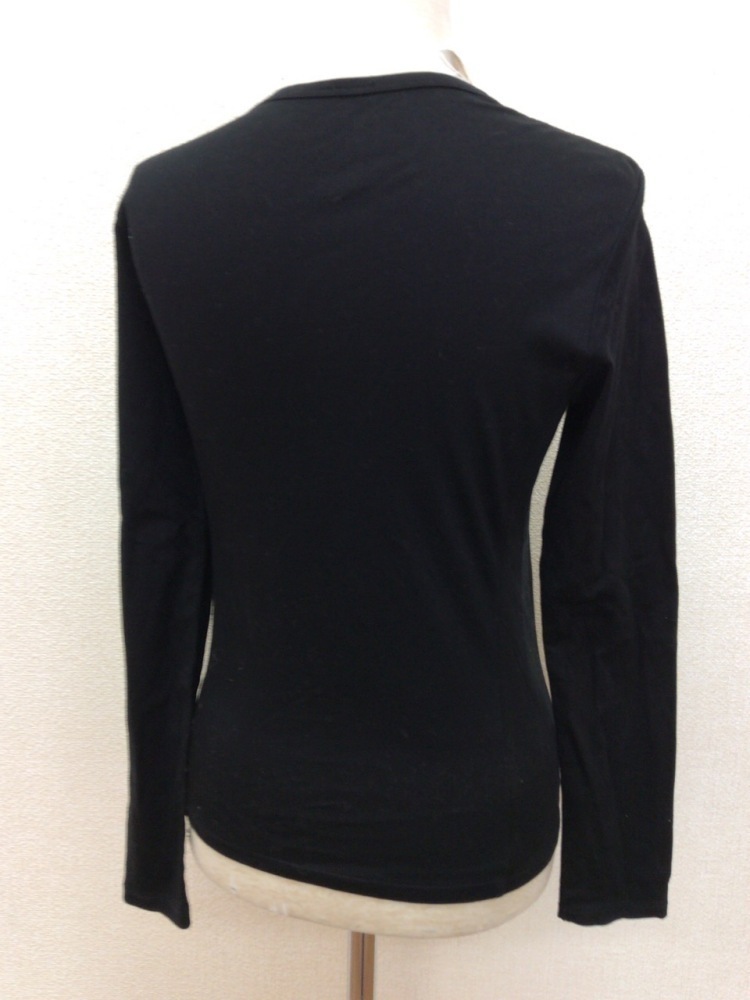 ププラ 黒の長袖Ｔシャツ ハートやスペードの飾り付け 日本製 サイズ38_画像3