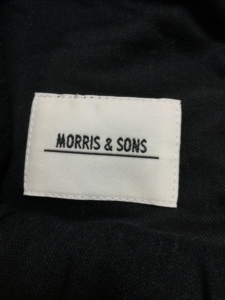 MORRIS & SONS 黒のウエストゴムパンツ 麻混 サイズ0_画像4