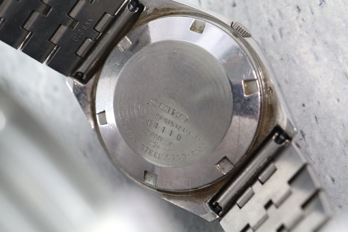 SEIKO ELNIX 0703-7100 セイコー エルニックス 腕時計 グリーン文字盤_画像4