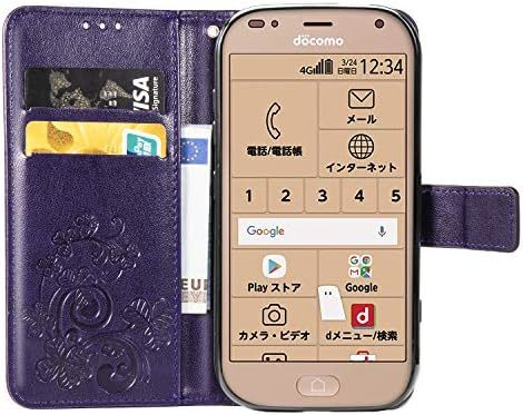 らくらくスマートフォン F-42A らくらくスマートフォン me F-01L ケース 手帳型 ノートブック型携帯電話保護カバー多_画像4