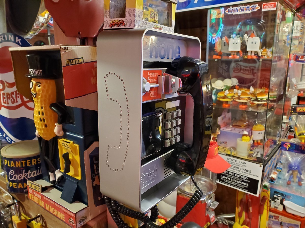 US アメリカ  電話 公衆電話 ペイフォン レプリカ TOY PHONE  PAYPHONE おもちゃの画像2