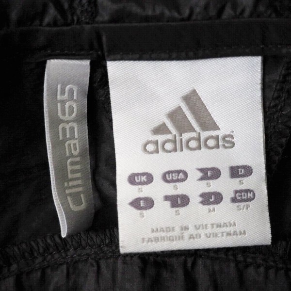 【人気】Adidas/アディダス Clima365 ナイロンジャケット ブラックxホワイト サイズM トレーニング/1283_画像5