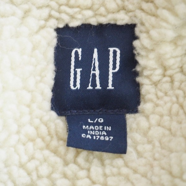 【人気】GAP/ギャップ コーデュロイジャケット 内側ボア ブラウン サイズL レディース/1512_画像8