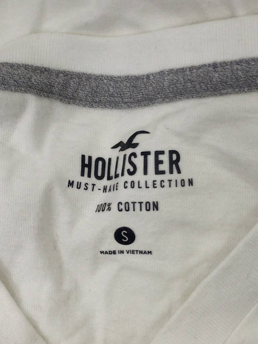 Hollister ホリスター 半袖 Tシャツ Vネック ホワイト サイズS メンズ 24013102s2_画像4