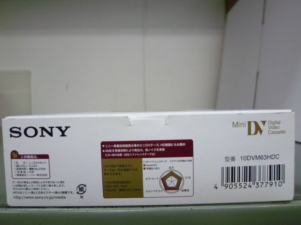 未開封新品 SONY ソニー Mini DVカセット 63分 10巻パック 10DVM63HDC_画像3