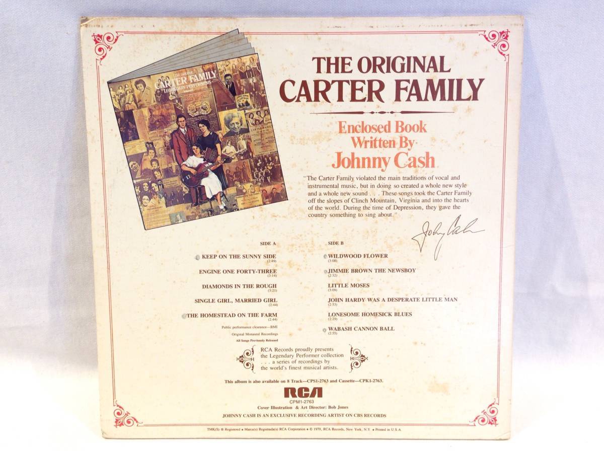 ◆148◆LP レコード 『CARTER FAMILY』 カーター・ファミリー アメリカ 初 バンド 1920年代 洋楽 カントリー_画像2