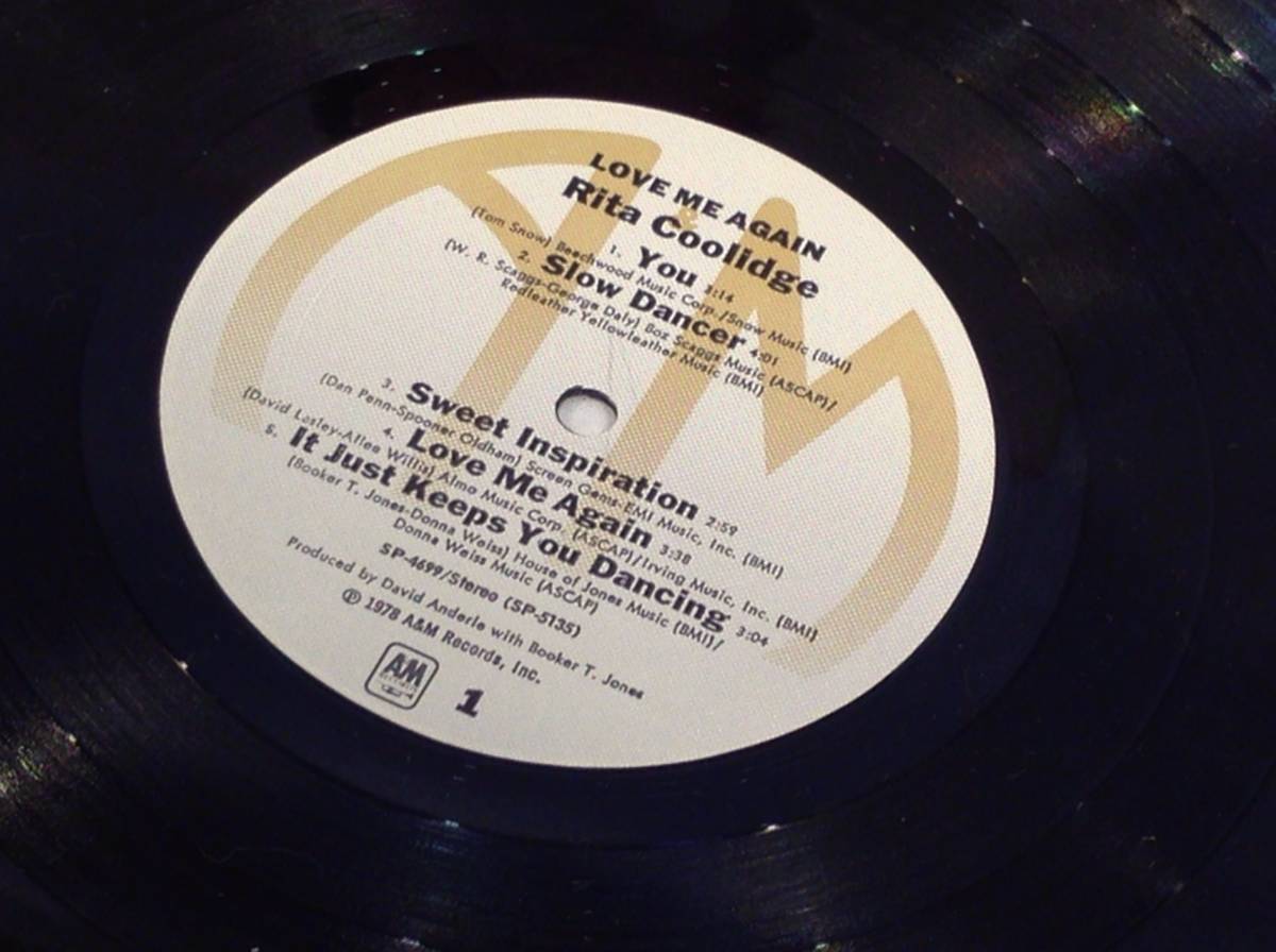 ◆157◆『Love Me Again』Rita Coolidge / リタ・クーリッジ / 中古 LP レコード / 70年代 ロック R&B アメリカ 洋楽_画像8