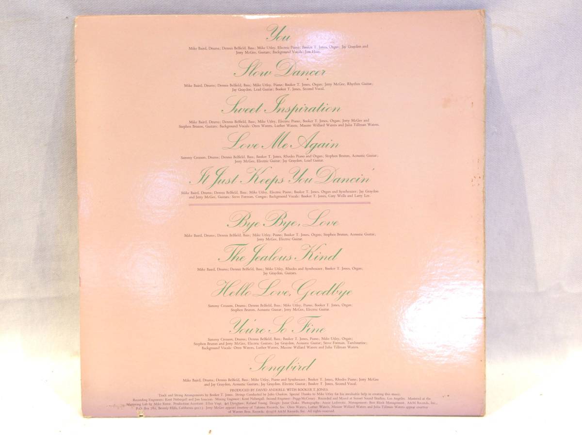◆157◆『Love Me Again』Rita Coolidge / リタ・クーリッジ / 中古 LP レコード / 70年代 ロック R&B アメリカ 洋楽_画像2
