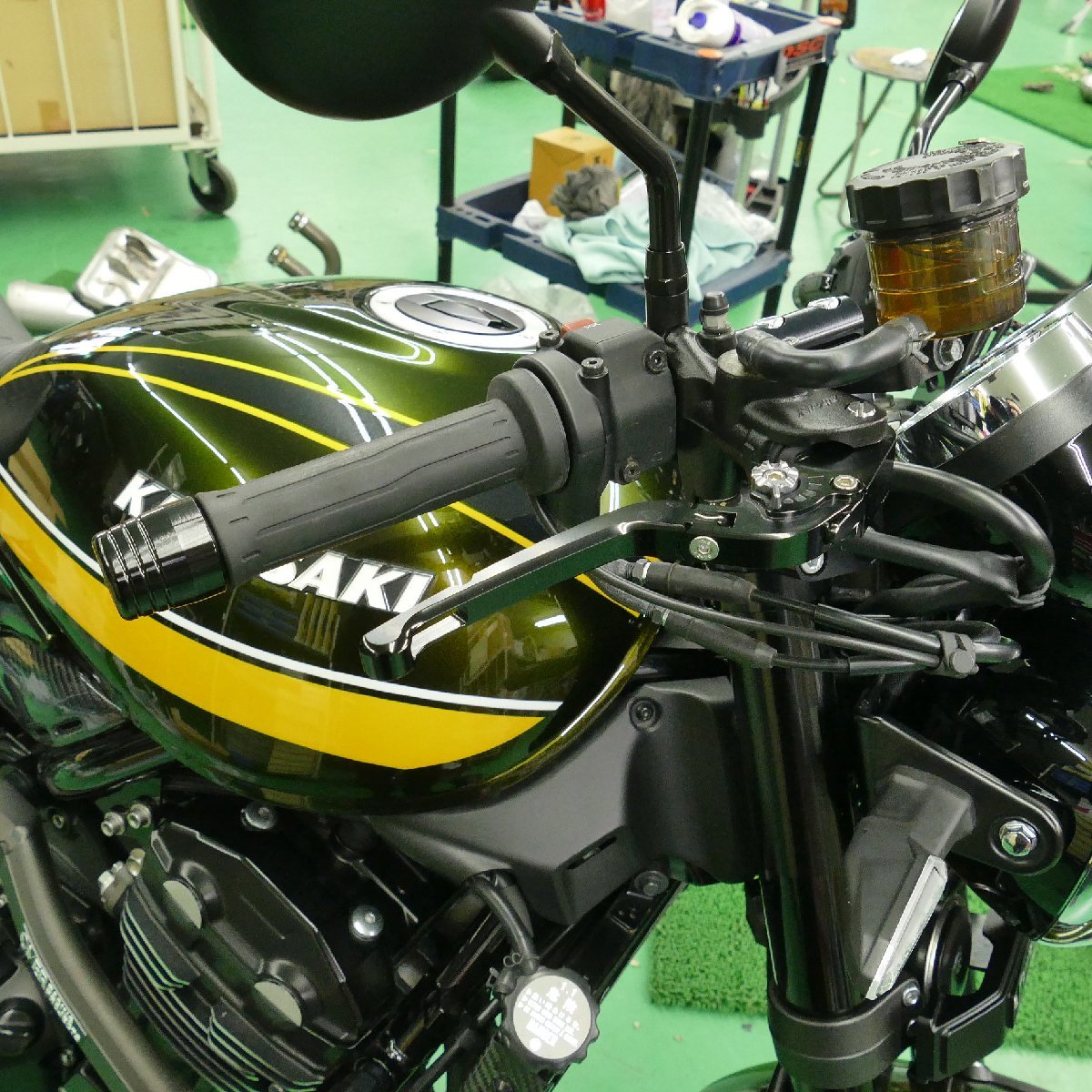 Z900RS　アルミ ビレット　レバーセット 可倒式Rタイプ　美品!!　送料520円　左右セット!! U-KANAYA クラッチ ブレーキ レバー_画像8