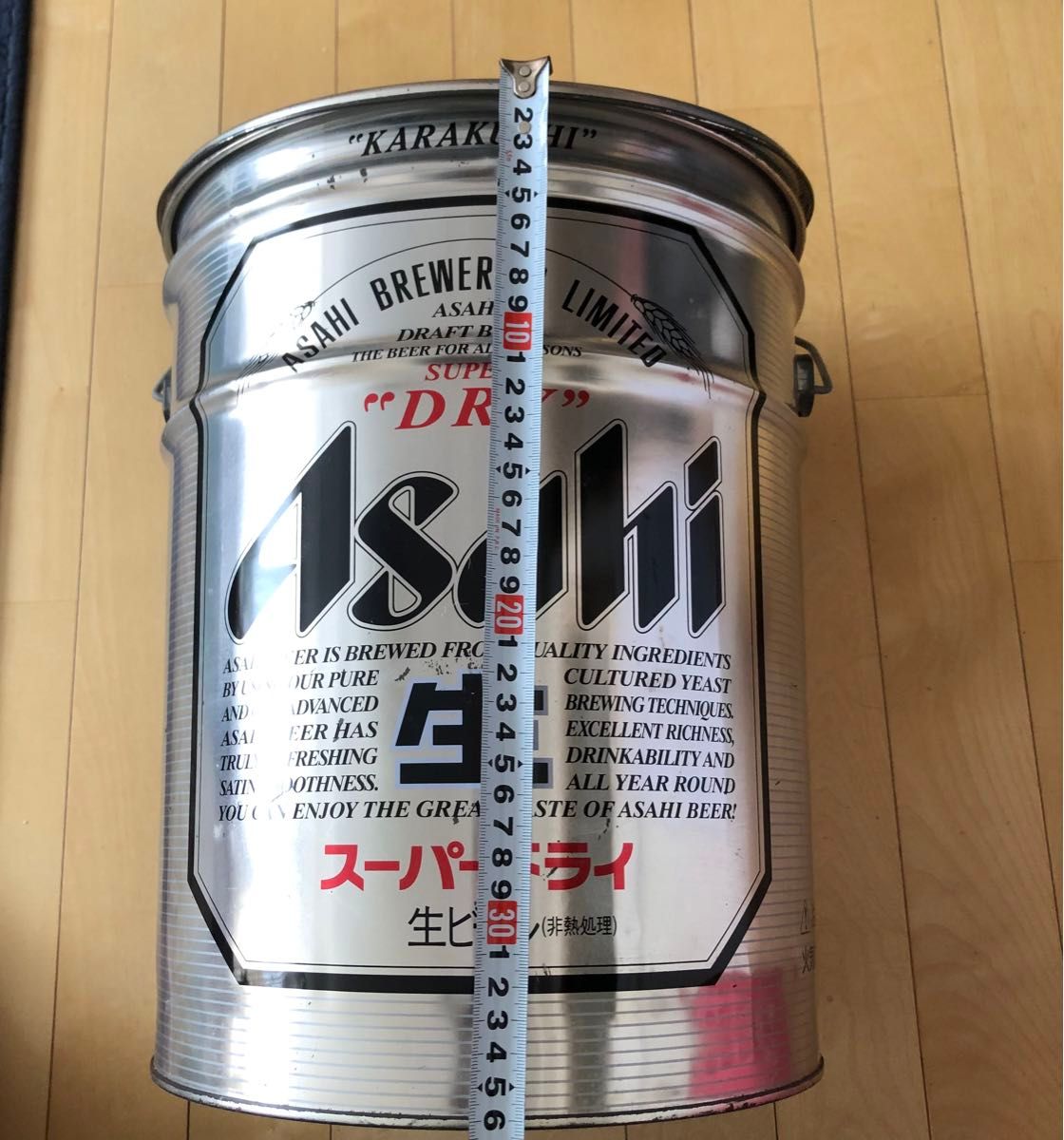 アサヒ　スーパードライ　ペール缶　缶バケツ　缶チェアー