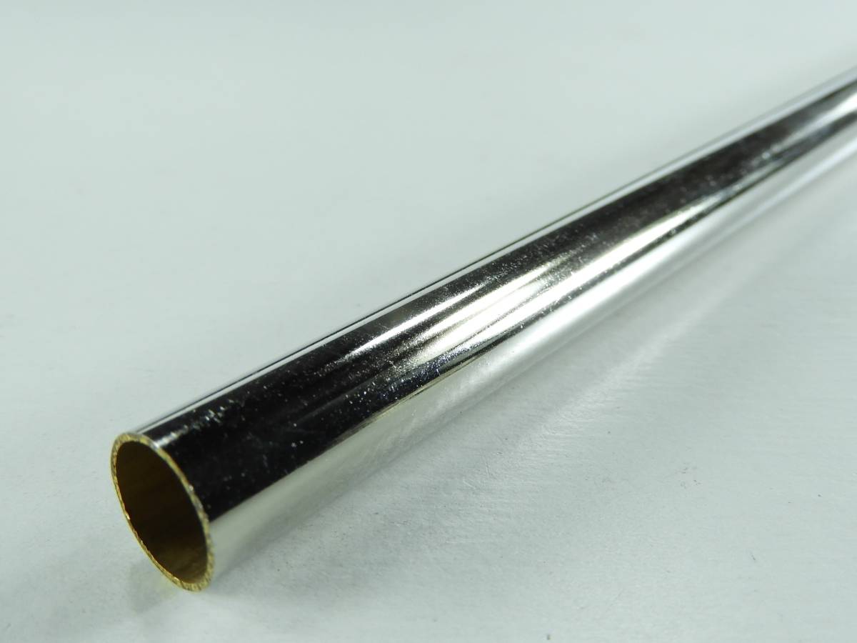 真鍮パイプ φ10×300mm メッキ済 端材　直径１ｃｍ×長さ３０ｃｍ_画像1