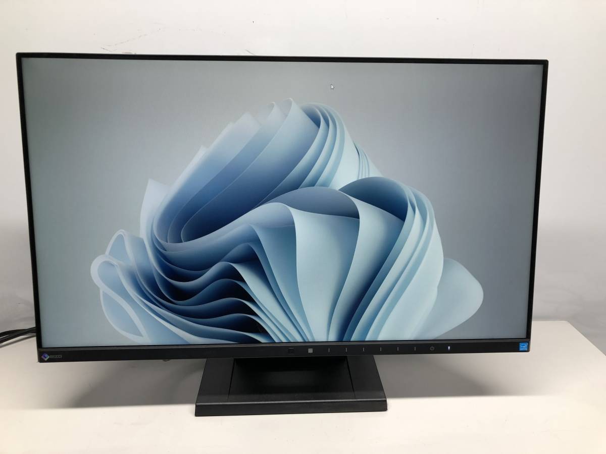 ☆E70☆ EIZO FlexScan EV2450-BK 超狭額ベゼル 23.8型ワイド　フルHD（1920x1080）IPSパネル ノングレア(非光沢)，通電画面にあり_画像1