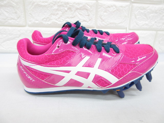 1D376MZ◎asics アシックス 22.5cm 陸上スパイク エフォートMK 1091A014 EFFORT MK ピンク◎未使用品_画像3