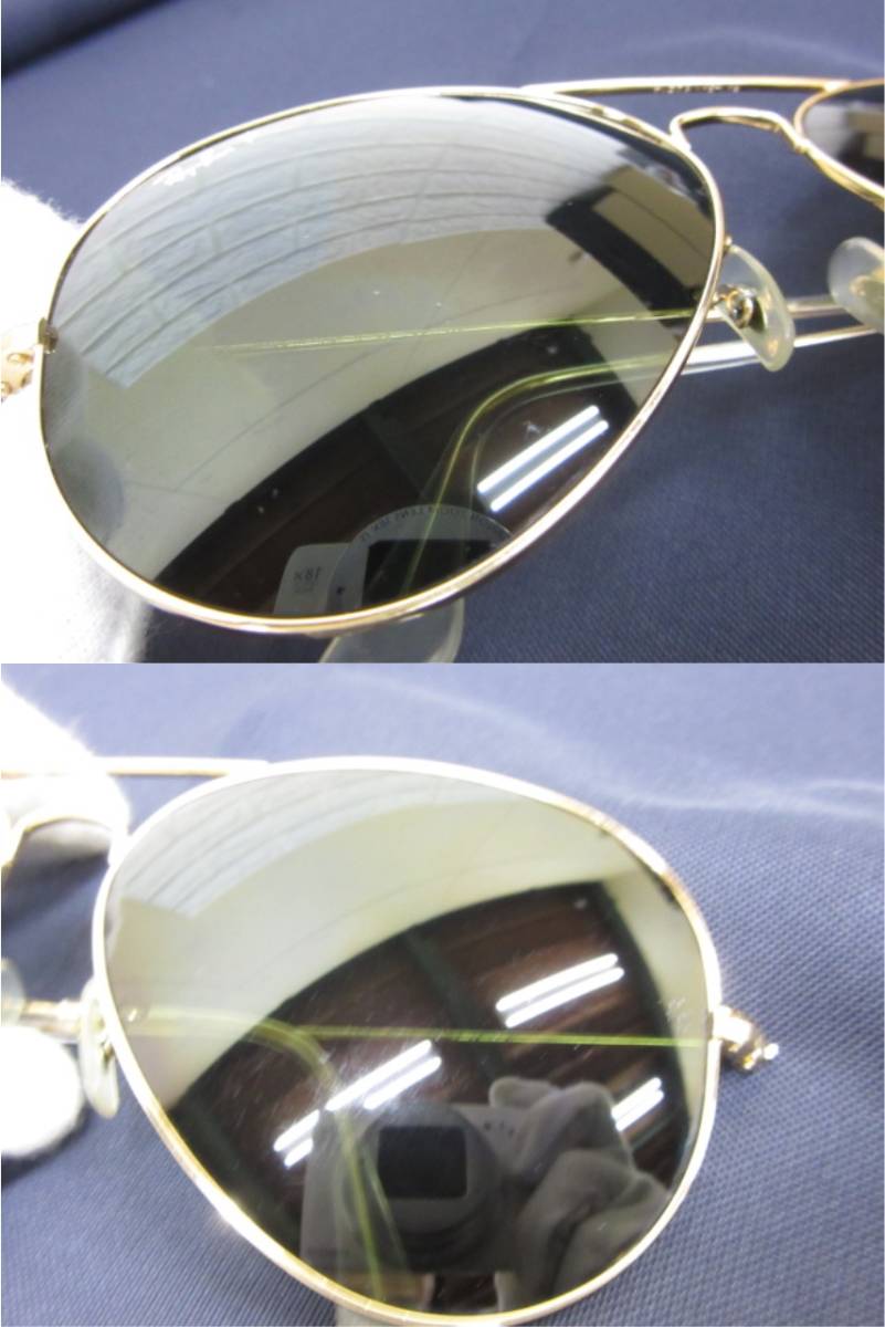 1D427SZ◎Ray-Ban レイバン AVIATOR LARGE METAL RB3025 001/58 アビエーター サングラス 眼鏡フレーム◎中古_画像9