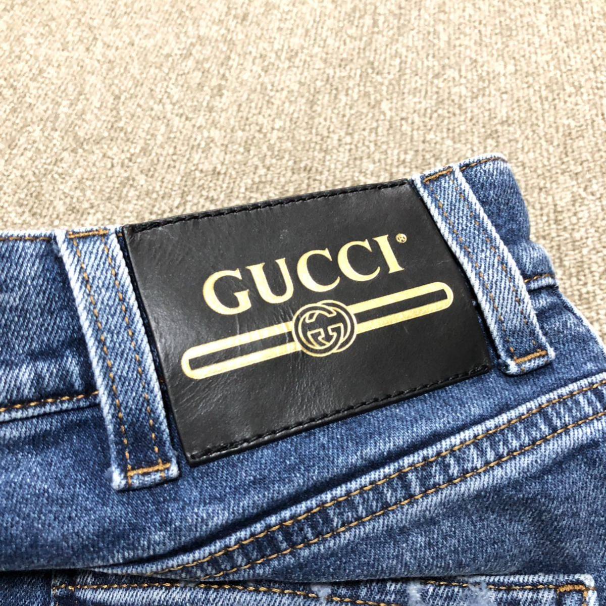 定価7.7万円【グッチ】本物 GUCCI デニム サイズ31 ジーンズ ジーパン ボトムス ヴィンテージロゴラベル 408637 男性用 メンズ 公式HP掲載_画像4