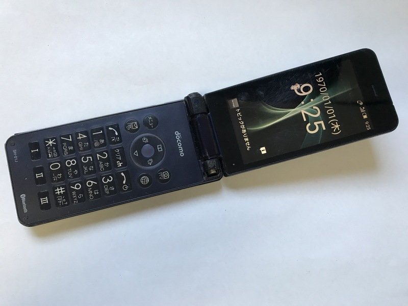 再GB336 docomo SH-01J ブルーブラック 判定〇 ジャンク_画像1