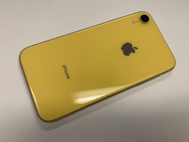 DR067 SIMフリー iPhoneXR イエロー 128GB ジャンク ロックOFF_画像2