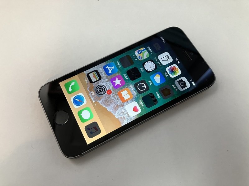 FI460 au iPhone5s スペースグレイ 16GB ジャンク ロックOFF_画像1