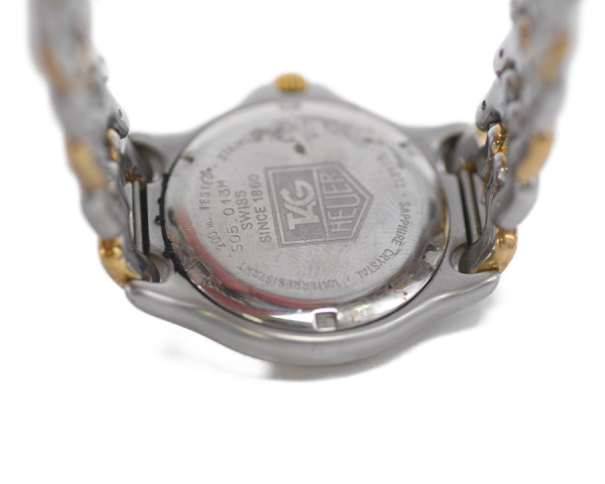 【TAG Heuer】タグホイヤー プロフェッショナル 200ｍ メンズサイズ コンビ S05.013 クォーツ 中古品_画像9