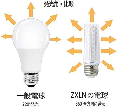 昼光色 LED電球 E26口金 10W 口金直径26mm 昼光色 100W形相当 広配光タイプ 断熱材施工器具対応 省エネ 2個セ_画像5