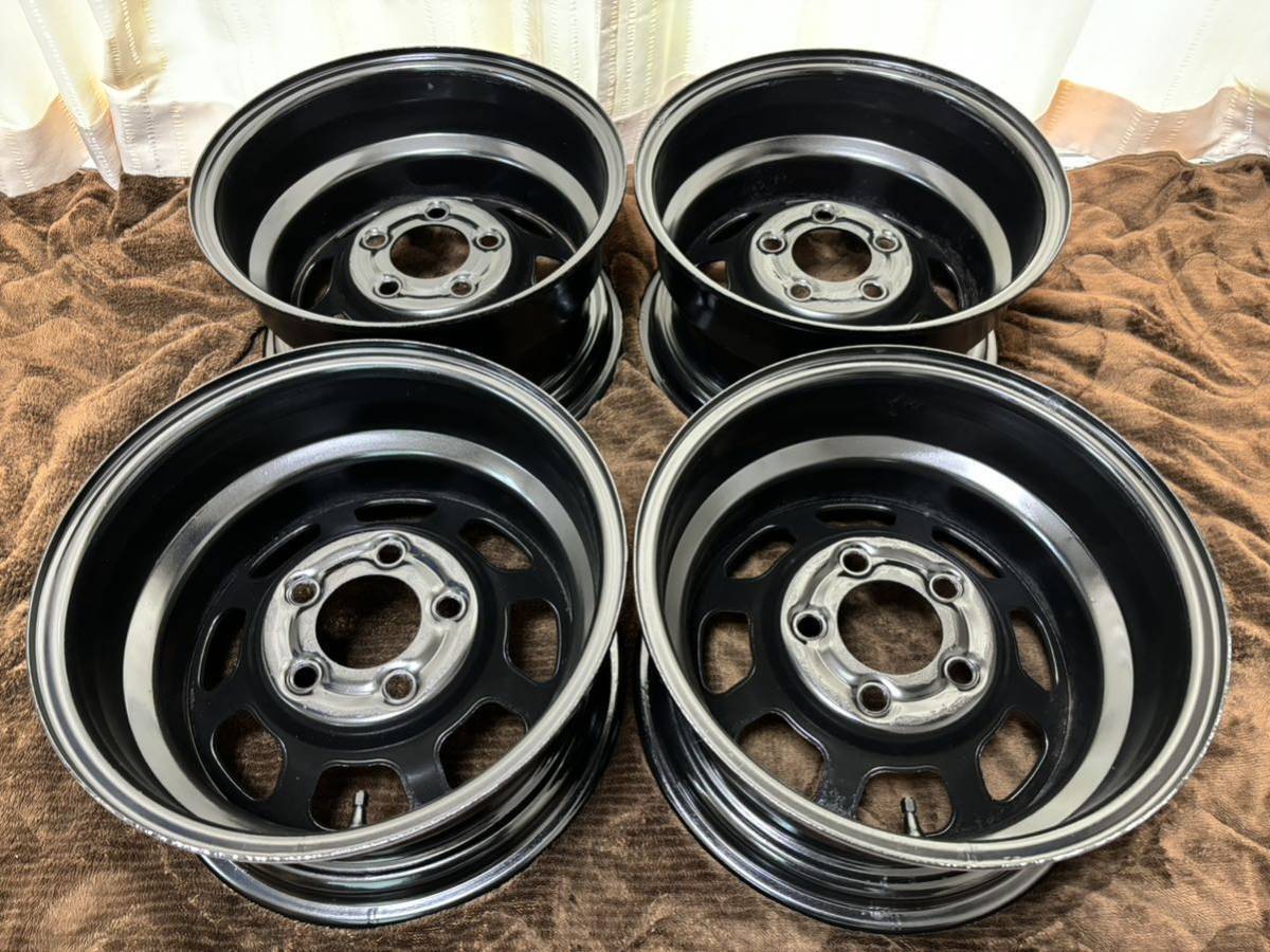 ★手渡し歓迎 バセット ホイール 15×8J シボレー アストロ GMC サファリ サバーバン C1500 タホ シェビーバン アメ車 クレーガー デイトナ_★裏面と側面もブラック再塗装済みです