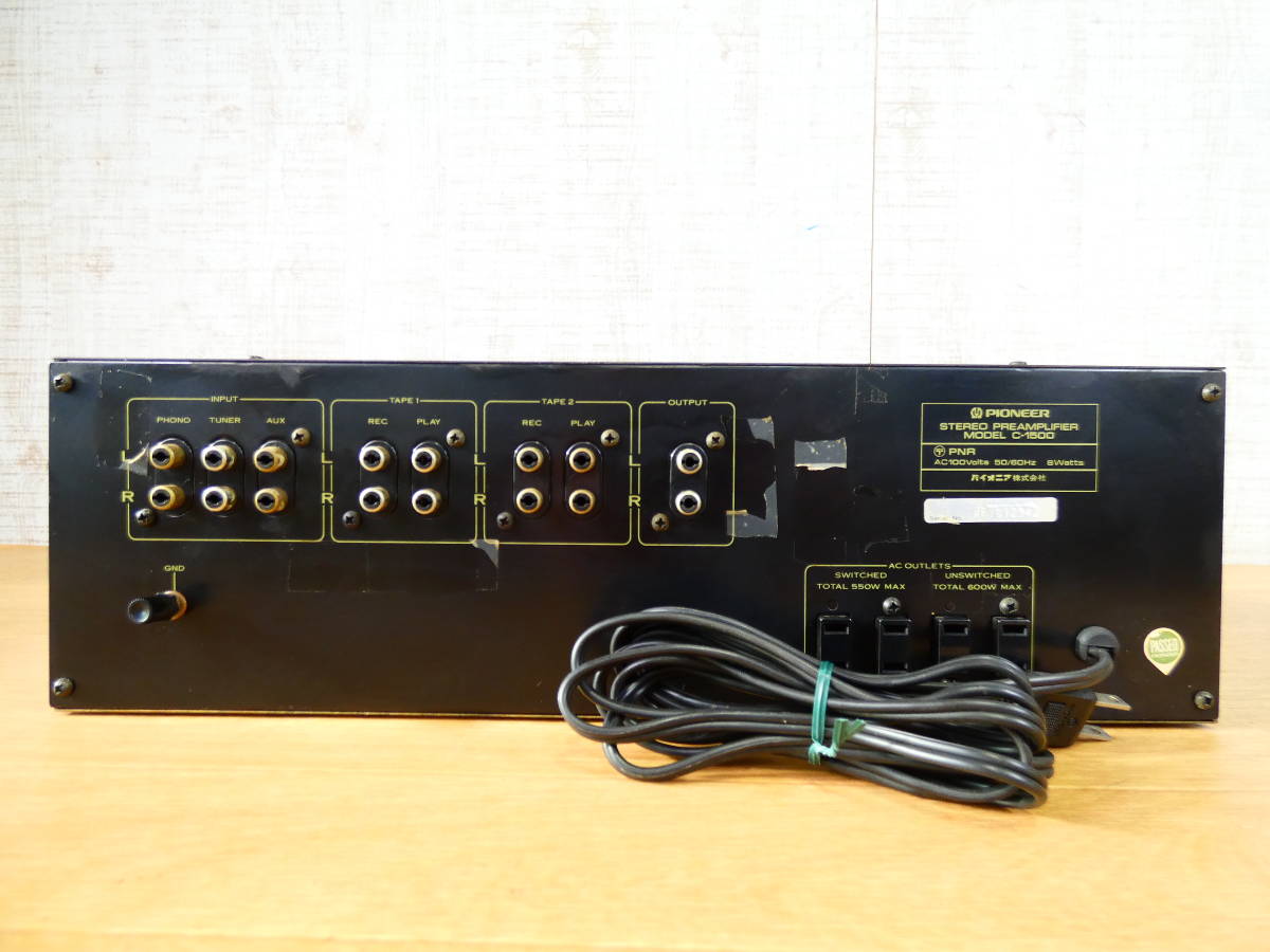 Pioneer パイオニア C-1500 ステレオプリアンプ 音響機器 オーディオ @120 (1)_画像4