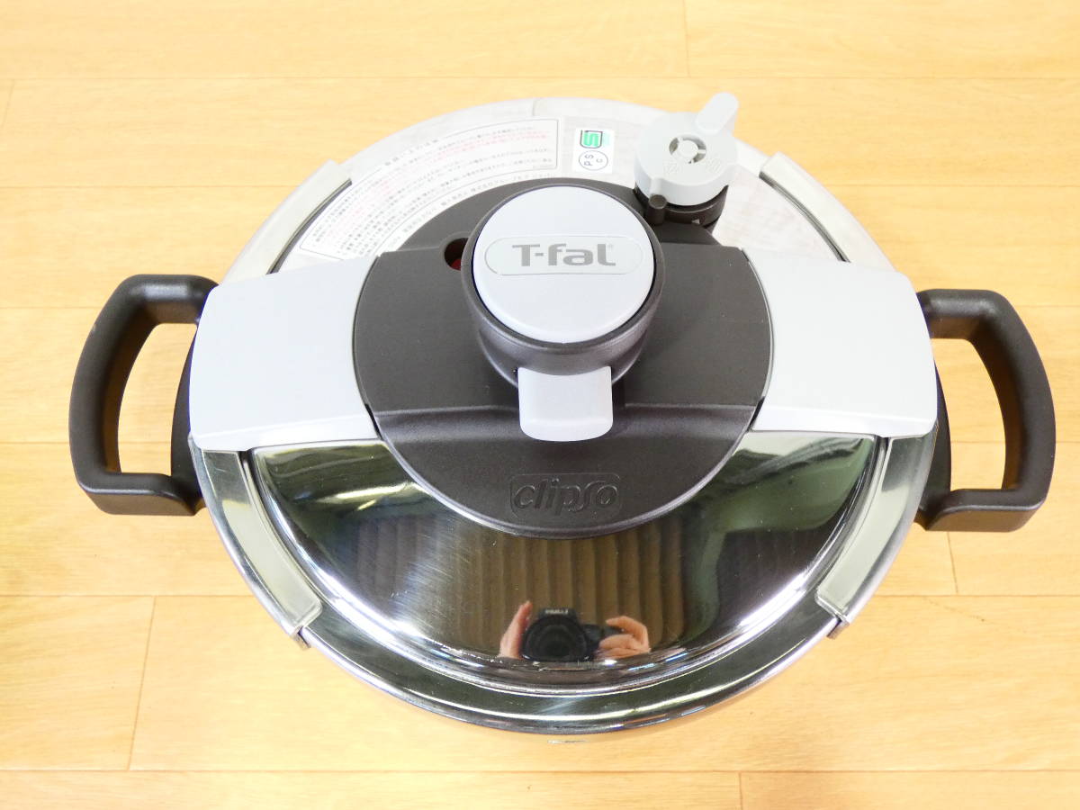 ◇T-fal ティファール 圧力鍋 4.5L クリプソプルミエ P40606 調理器具 両手鍋 IH対応＠100_画像3