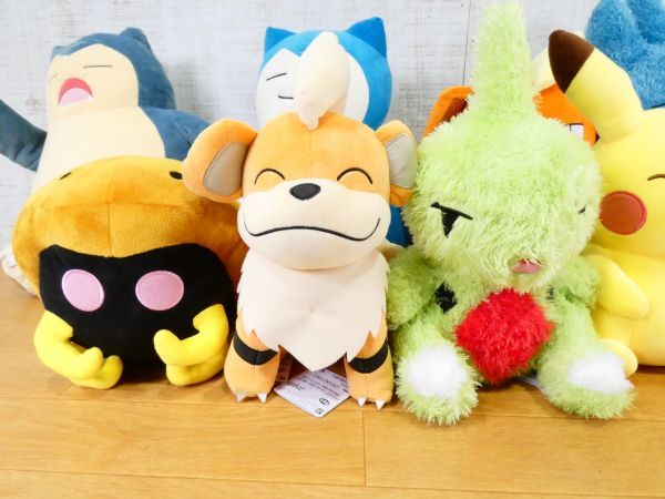 ▲ポケモン ぬいぐるみ まとめて 12点 ピカチュウ カビゴン ゴンベ モクロ－ アミューズメント プライズ 景品 ※ジャンク品 ＠140_画像4